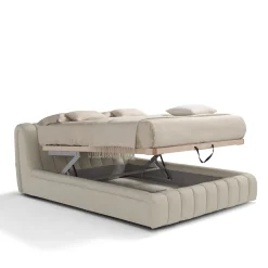 Letto Scervino 1909 in pelle bianca con contenitore*Franco Ferri Outlet