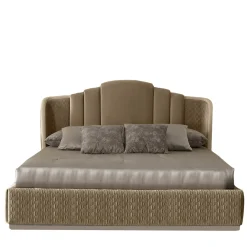 Letto tessile beige*A.R. Arredamenti Best