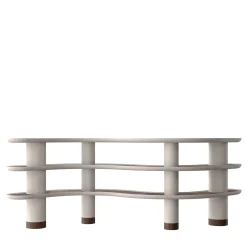 Libreria angolare Mina a 3 ripiani color grigio*Ultramobili Best