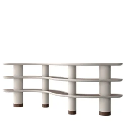 Libreria angolare Mina a 3 ripiani color grigio*Ultramobili Best