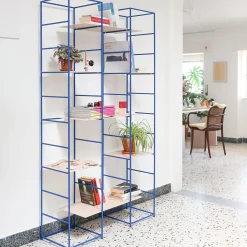 Libreria in Ferro Azzurro 2 Colonne Supermodulare*Marco Ripa New