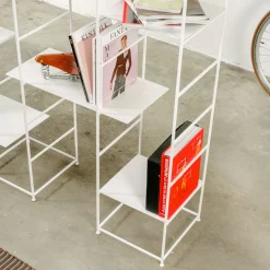 Libreria in Ferro Bianco 4 Colonne Supermodulare*Marco Ripa Outlet