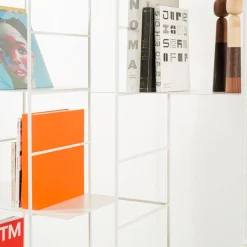 Libreria in Ferro Bianco 4 Colonne Supermodulare*Marco Ripa Outlet