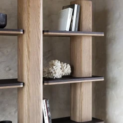 Libreria in Legno con Ripiani in Legno Erice L*Carpanese Home Best