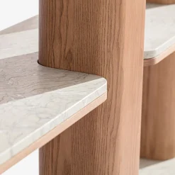 Libreria in Legno con Ripiani in Marmo Erice L*Carpanese Home Hot