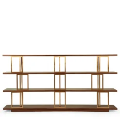 Libreria Kris in noce e ottone*Borzalino Outlet