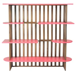 Libreria Lido in Legno Rosa a Quattro Livelli*Medulum Sale
