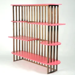 Libreria Lido in Legno Rosa a Quattro Livelli*Medulum Sale