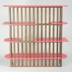 Libreria Lido in Legno Rosa a Quattro Livelli*Medulum Sale