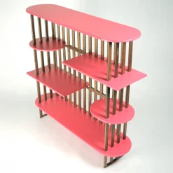 Libreria Lido in Legno Rosa a Quattro Livelli*Medulum Sale