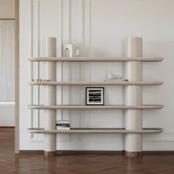 Libreria Mina 220 a 4 ripiani color greige*Ultramobili Discount
