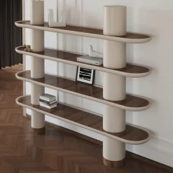 Libreria Mina 220 a 4 ripiani color greige*Ultramobili Discount