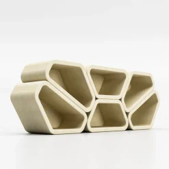 Libreria modulare Messapo in pietra leccese di Noii Studio*Pimar Limestone