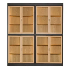 Libreria Novecento in Legno di Frassino a Quattro Ante in Vetro*Morelato Online