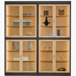 Libreria Novecento in Legno di Frassino a Quattro Ante in Vetro*Morelato Online