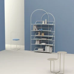 Libreria scultorea LateB in metallo bianco #1*Enrico Girotti Outlet