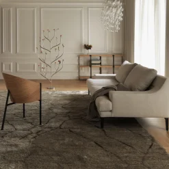 Libreria Zigzag a 2 ripiani in Durmast e bronzo di Konstantin Grcic*Driade Best