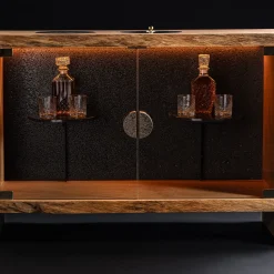 Mobile Bar Arca Vinaria con Pietra Lavica*Davide Palardi Outlet