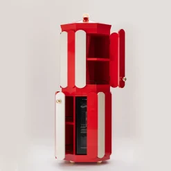 Mobile Bar Pollock Bianco e Rosso*altreforme Outlet