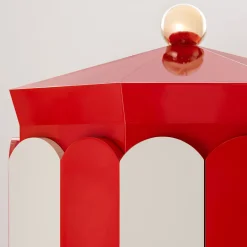 Mobile Bar Pollock Bianco e Rosso*altreforme Outlet