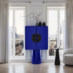 Mobile bar Regis a 2 porte blu oltremare*Ultramobili Online