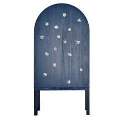 Mobile contenitore Blossom Blue con doppie ante e inserti in ceramica*Sergio Mannino Studio Outlet