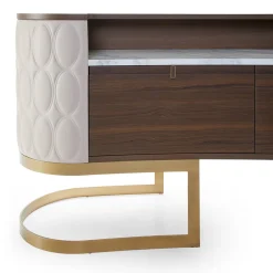 Mobile Diamond Bar in noce canaletto opaco con marmo di Carrara*Franco Bianchini Best