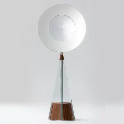 Mobile Gualtiero Canaletto in noce con dettagli in acciaio e vetro*Teckell Hot