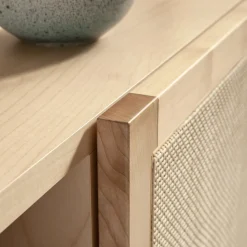 Mobile Porta TV Elisa in Legno con Ante in Tessuto di Midollo*Mila Maurizi Online