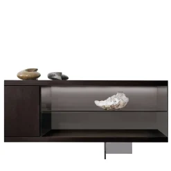 Mobile TV Book in Noce Canaletto con Vetro Fumé*Modesign Discount