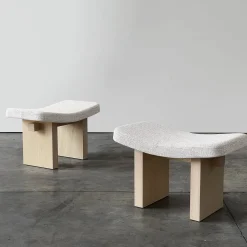Nara Cocò Desert Storm And White Oak Stool*Secolo Best