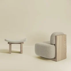 Nara Cocò Desert Storm And White Oak Stool*Secolo Best