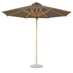 Ombrellone rotondo da esterno grigio tortora*Telami Discount