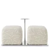 Ottomano a due posti Bon Bon in tessuto bianco con tavolino*Sitia Outlet