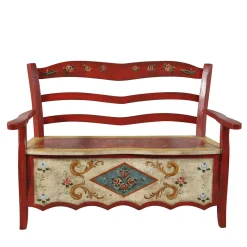 Panca barocca tirolese in stile 17° secolo*Vangelista 1960