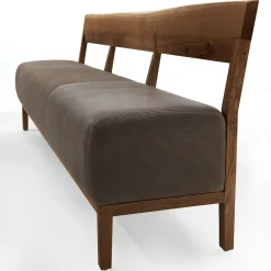 Panca Betty in noce massello e pelle Utah*Riva 1920 Discount