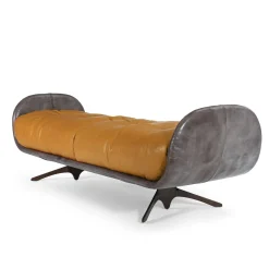 Panca Contemporanea Ayton in Pelle Color Paglia*Borzalino Hot