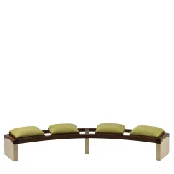 Panca curva a 4 posti Rail di Lorenza Bozzoli*Fratelli Boffi Hot