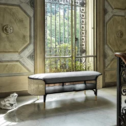 Panca Mos con cuscino di GamFratesi*Gebrüder Thonet Vienna GmbH (GTV) – Wiener GTV Design Outlet