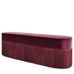 Panchina bordeaux con frange*Lorenza Bozzoli Couture