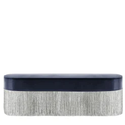 Panchina con frange blu e argento*Lorenza Bozzoli Couture Clearance