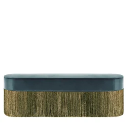 Panchina con frange blu, oro e verde*Lorenza Bozzoli Couture Sale