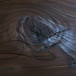 Panchina in legno di cedro Mykonos Undercut Charred Dark Finish*Riccardo Monte New