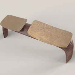 Panchina in legno e bronzo fuso marrone Bayou #2*Edizione Limitata by Simone Fanciullacci Clearance