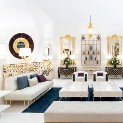 Panchina in metallo dorato*CG Capelletti Outlet