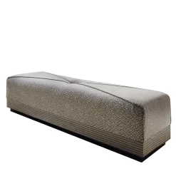 Panchina in pelle di velluto beige*Giorgio Collection Clearance