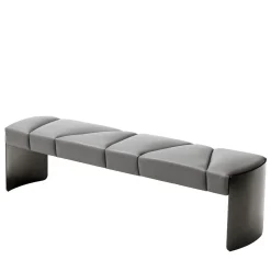 Panchina in pelle grigio Mirage*Giorgio Collection Sale