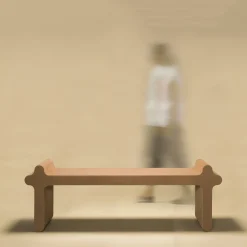 Panchina in pelle marrone Ossicle N. 1*Giobagnara Online