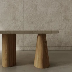 Panchina in rovere e marmo Atrani*Livio Cioffi