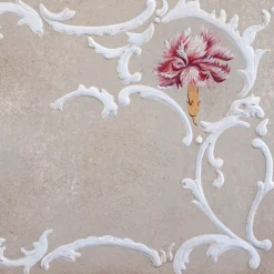 Panchina Lavaredo Settee Textural White and Tulips Decors*Porte Italia Best